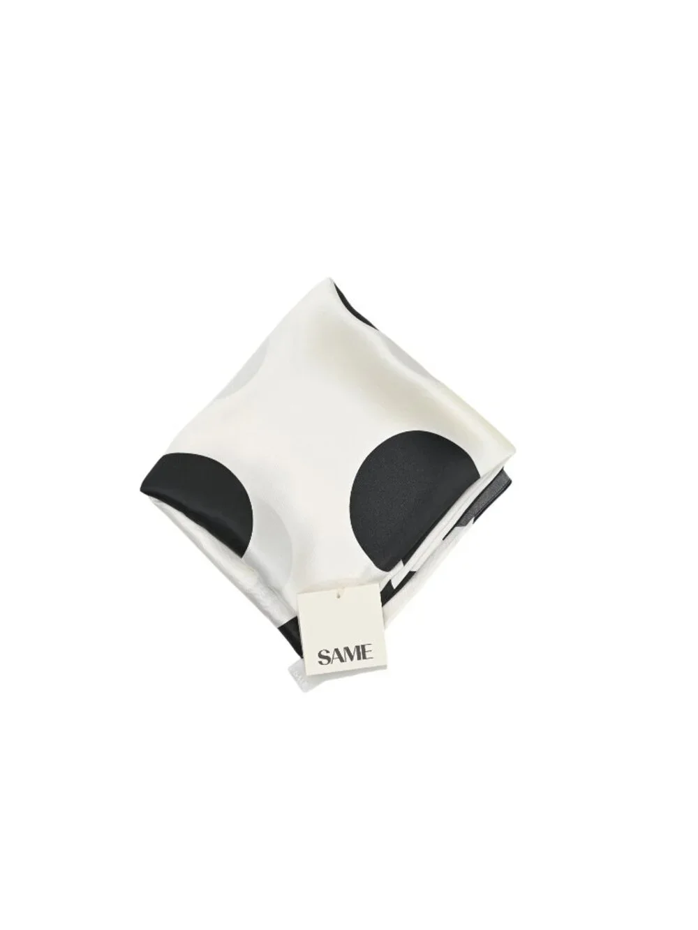 SAME Los Angeles Silk Scarf in Cream Polka Dot